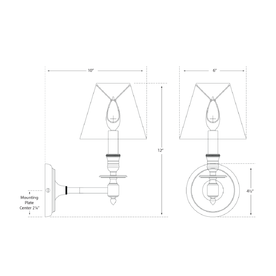 French Single Sconce