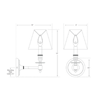 French Single Sconce