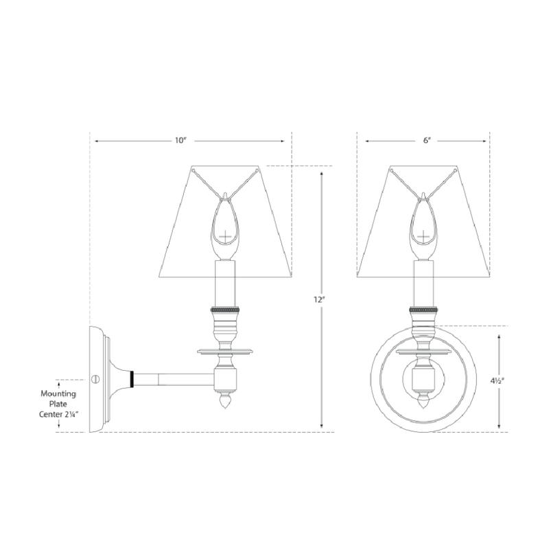 French Single Sconce
