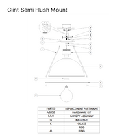 Glint Semi Flush Mount