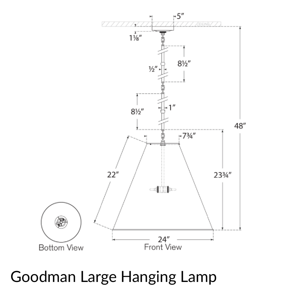 Goodman Hanging Lamp - Ash Shade