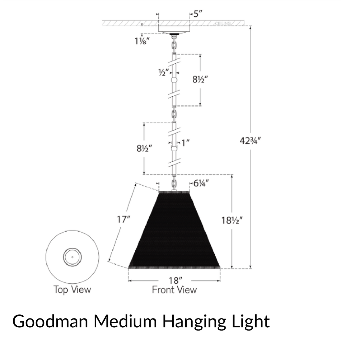 Goodman Hanging Lamp - Ash Shade