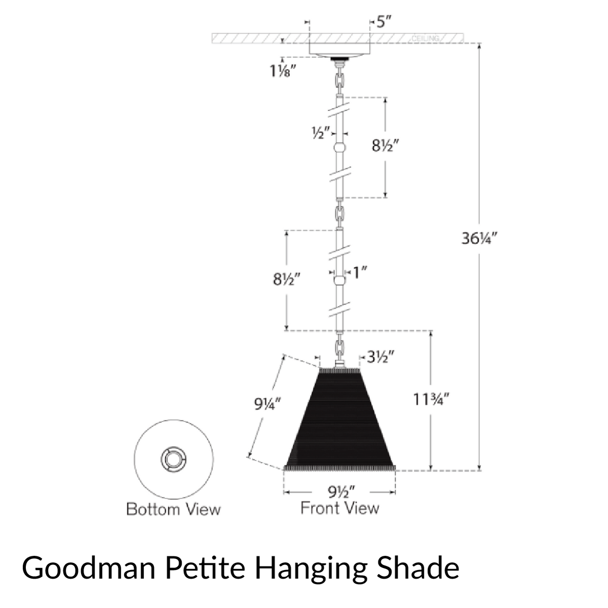 Goodman Hanging Lamp - Linen Shade
