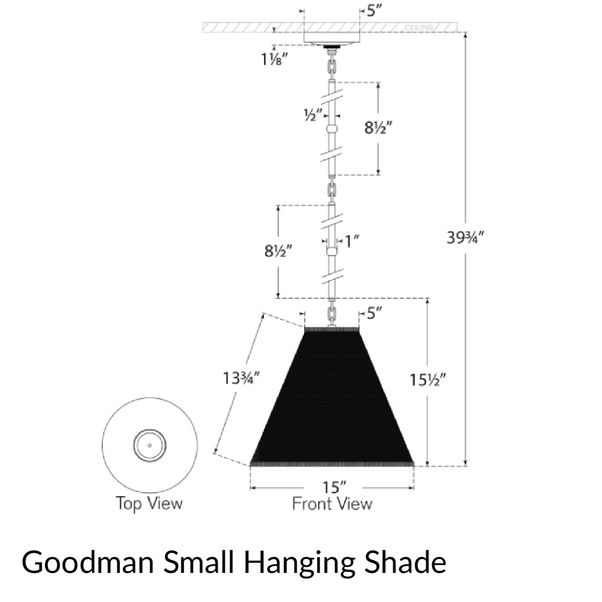 Goodman Hanging Lamp - Toast Shade