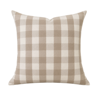 Harrison Check Pillow Cover - Sand