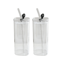 Lala Glass Tumbler & Straw Set