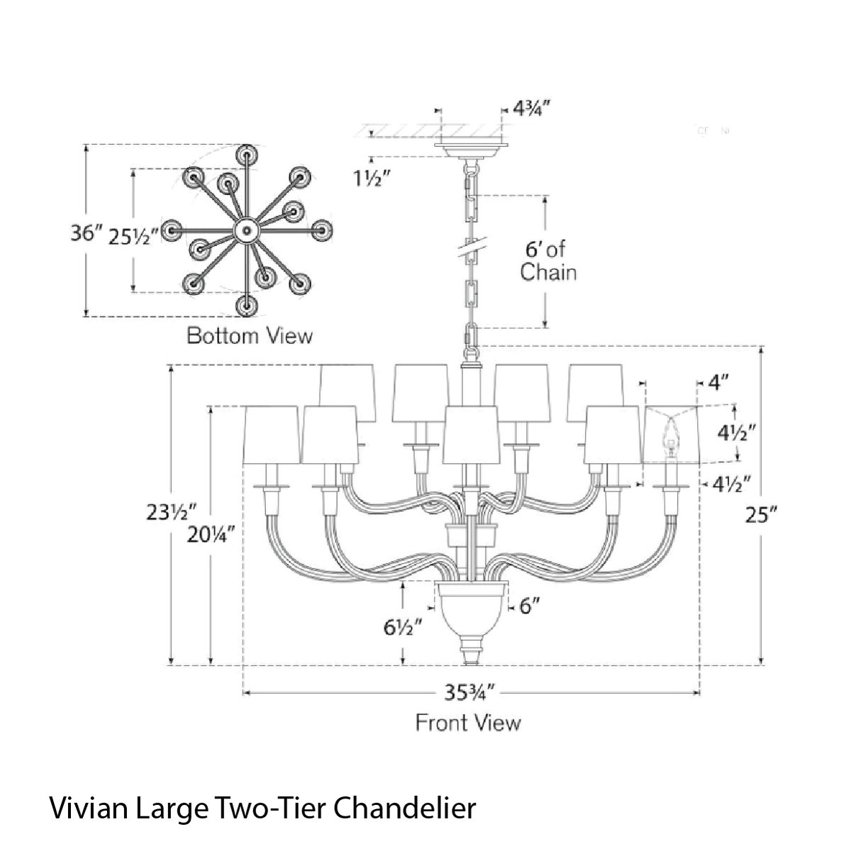 Vivian Large Two-Tier Chandelier