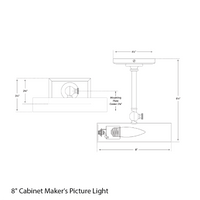 Cabinet Maker's Picture Light - 8"