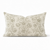 Mabel Pillow Cover - Olive - Lumbar