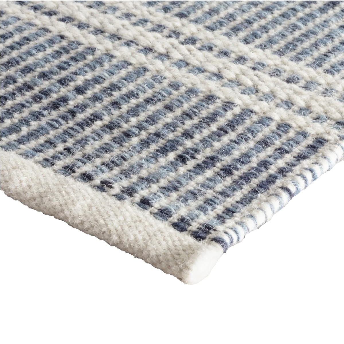 Malta Handwoven Wool Rug - Blue