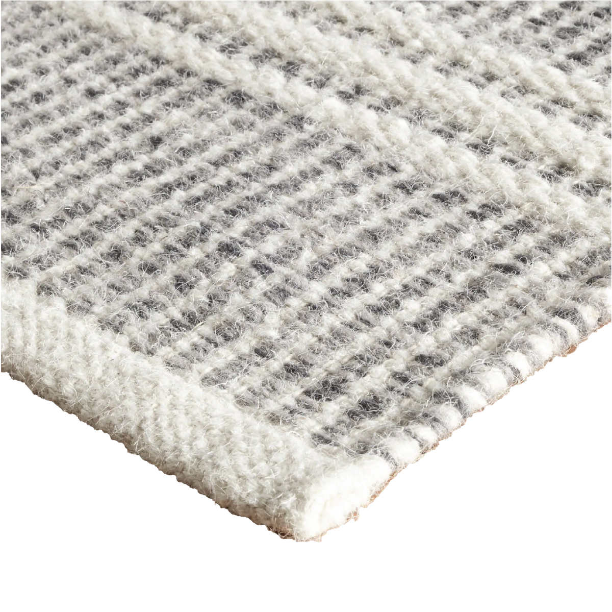 Malta Handwoven Wool Rug - Grey