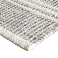 Malta Handwoven Wool Rug - Grey