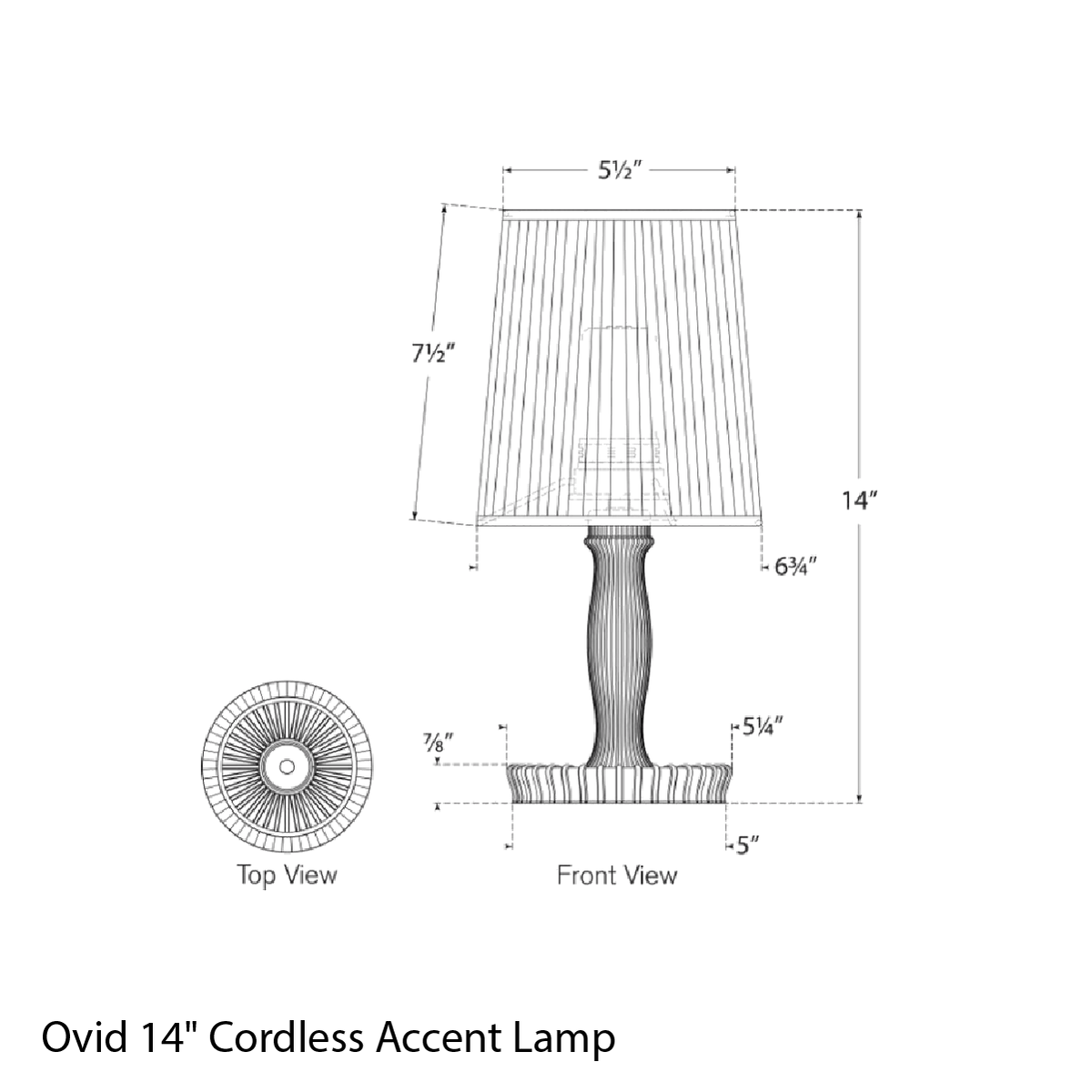 Ovid 14" Cordless Accent Lamp