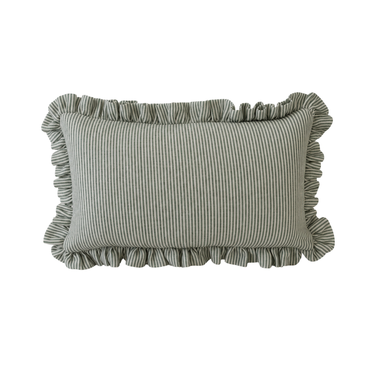 Sallie Ruffled Pillow Cover - Green
