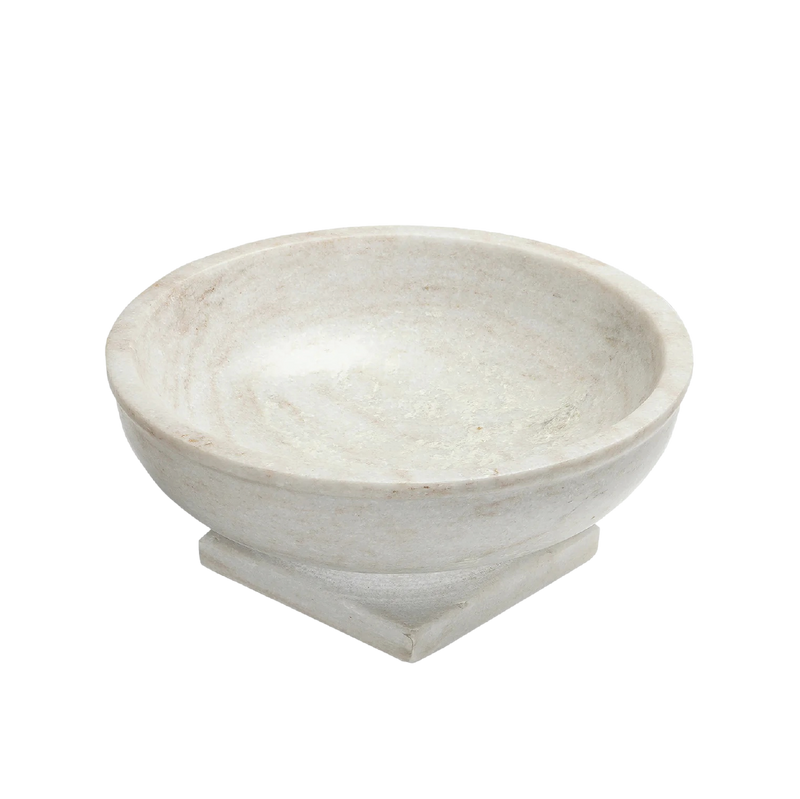 Rory Pedestal Marble Bowl