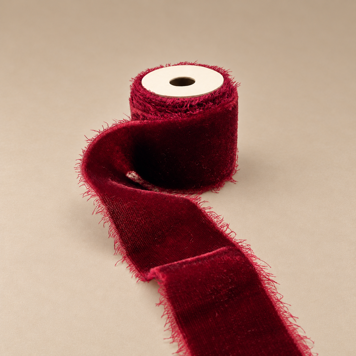 French Silk Ribbon - Ruby