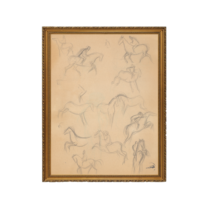 Riding Horses - Unframed Art Print