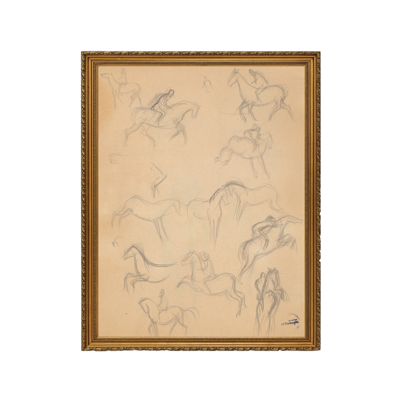 Riding Horses - Unframed Art Print