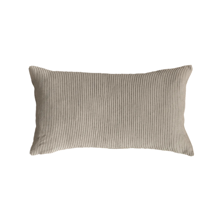 Sallie Striped Pillow Cover - Grey - 12" x 21