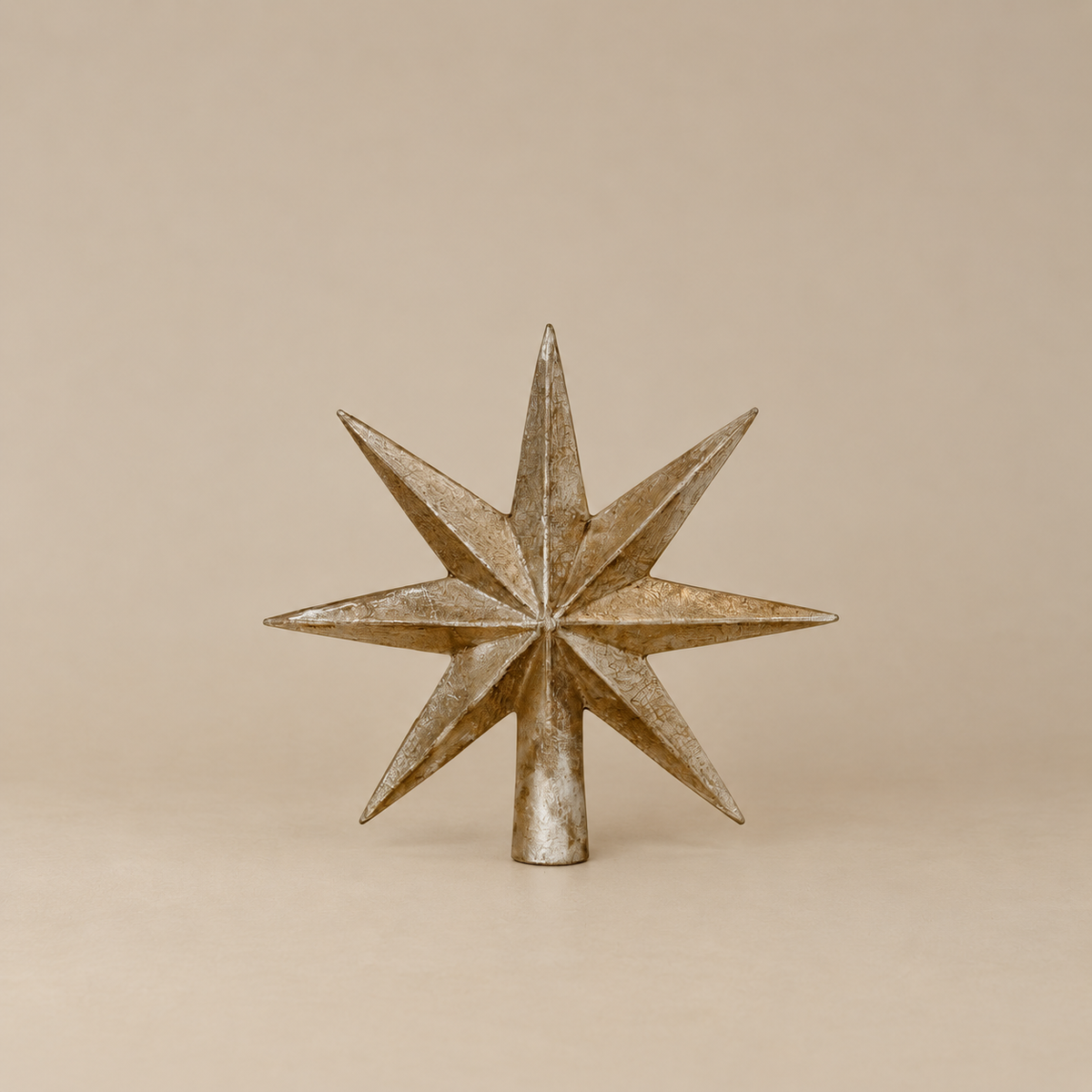 Silver Seven-Point Star Tree Topper