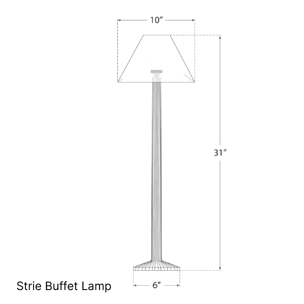 Strie Buffet Lamp