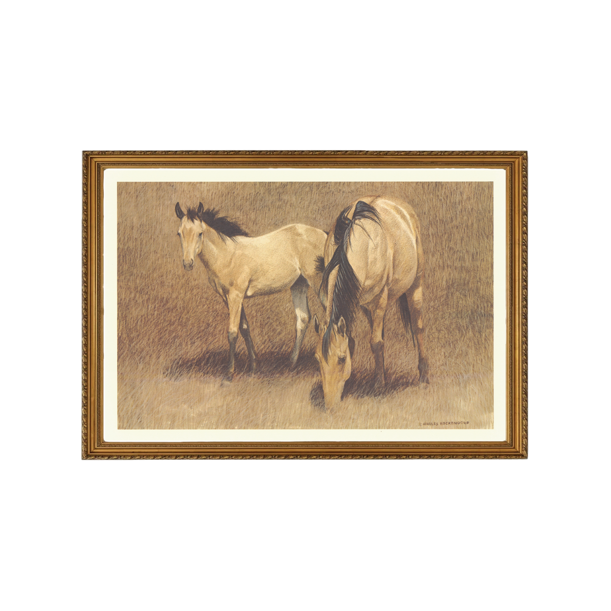 Twin Horses - Unframed Art Print