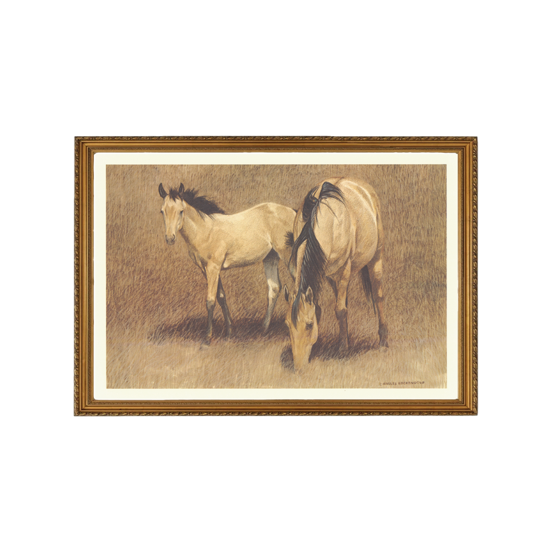 Twin Horses - Unframed Art Print