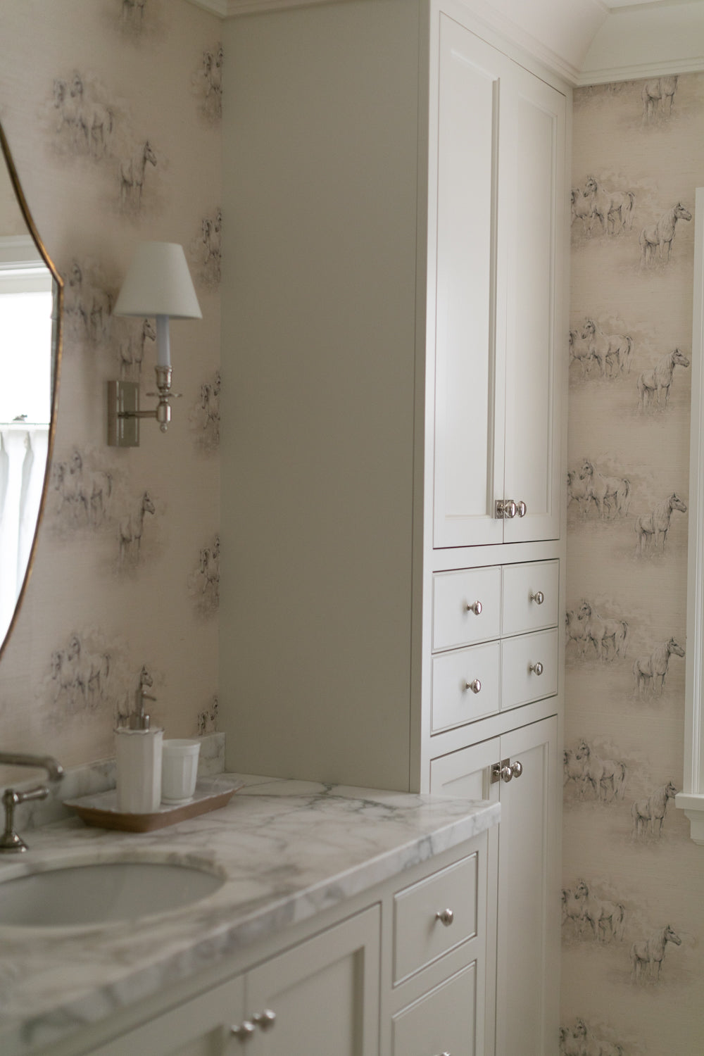 MH Wallpaper - Wild Horses in Grasscloth