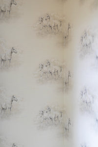 MH Wallpaper - Wild Horses in Grasscloth