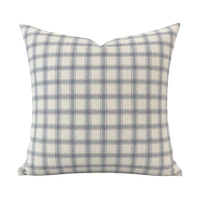William Check Pillow Cover - Sky - 22" x 22"