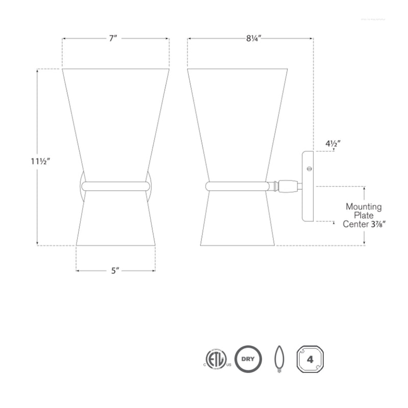 Clarkson Small Single Pivoting Sconce