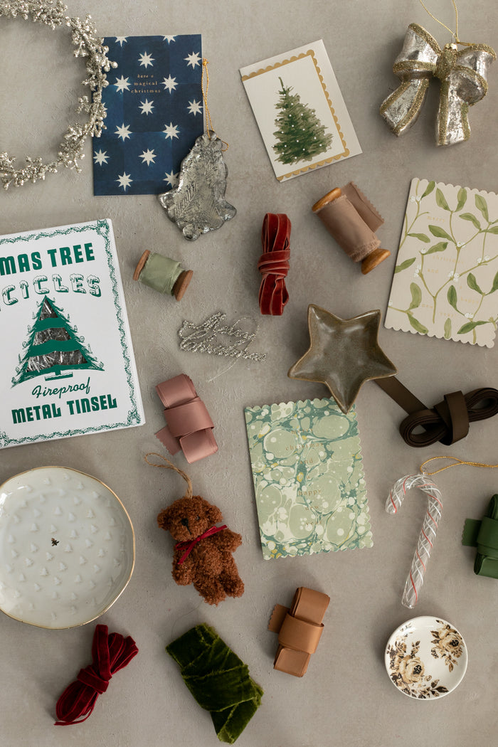 Frayed Velvet Ribbon - Evergreen