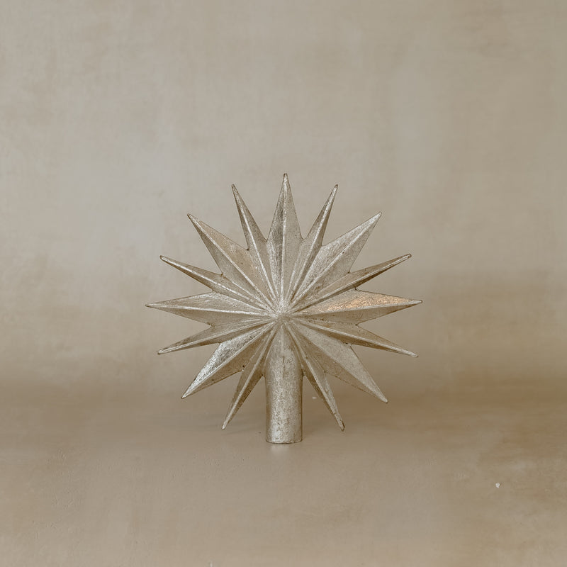 Silver Starburst Tree Topper