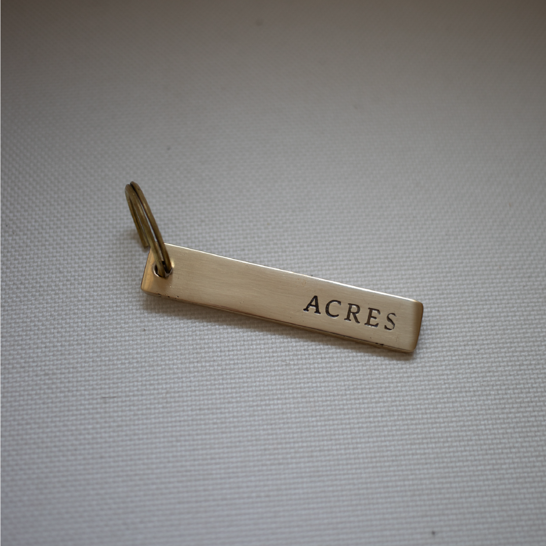 Acres Brass Keychain