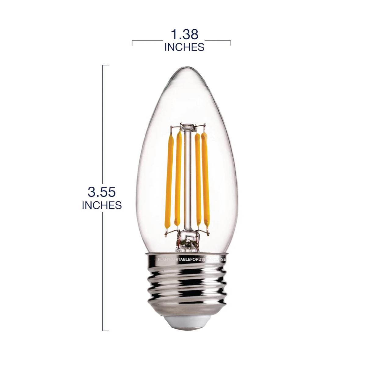 Clear B11 Bulb 4.5 Watt LED Dimmable E26 2700K