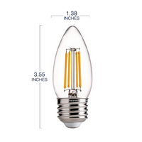 Clear B11 Bulb 4.5 Watt LED Dimmable E26 2700K