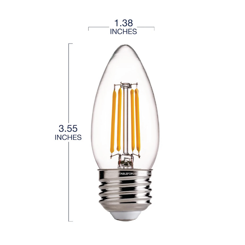 Clear B11 Bulb 4.5 Watt LED Dimmable E26 2700K
