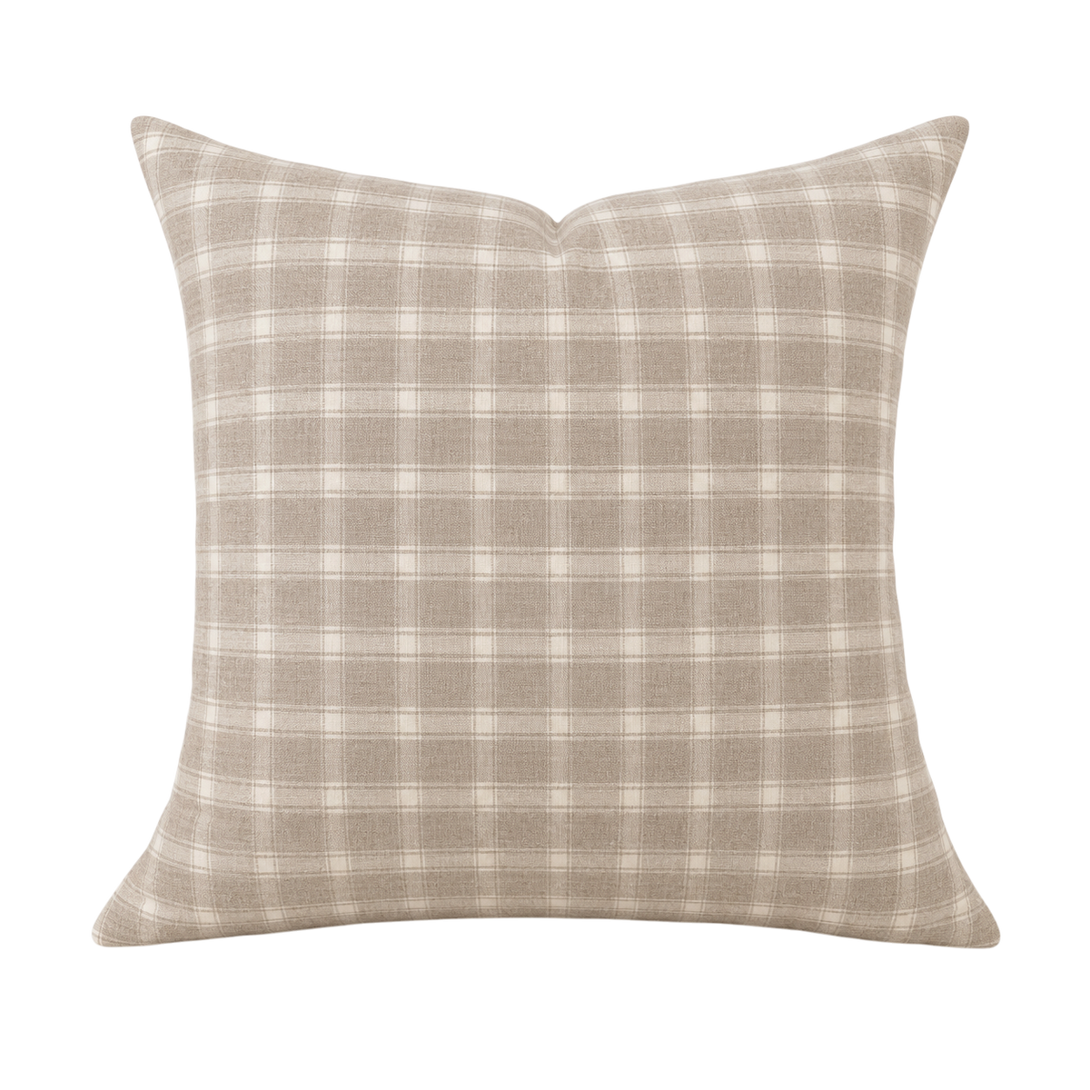 William Check Pillow Cover - Taupe