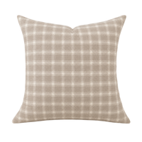 William Check Pillow Cover - Taupe