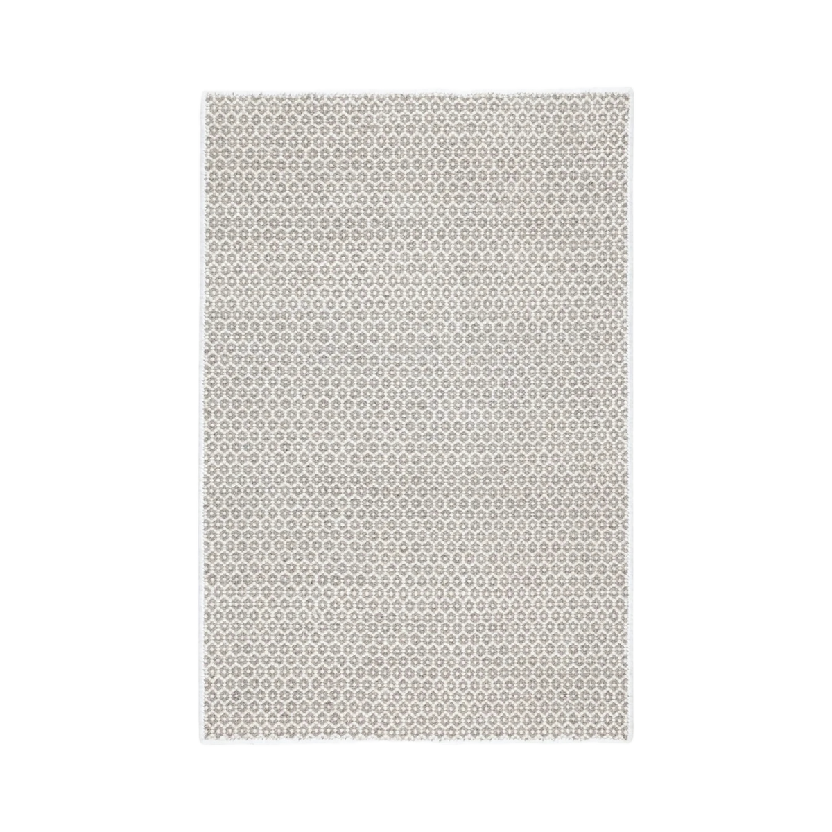 Honeycomb Handwoven Wool Rug - Grey
