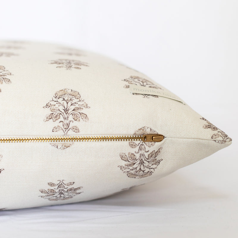 Iris Pillow Cover - Blush - 12" x 22"
