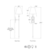Jane Large Single Tail Sconce