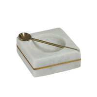 Marble & Brass Salt & Pepper Dish