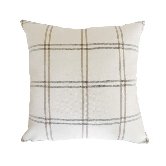 Window Pane Plaid Pillow Cover - Brown - 22" x 22"