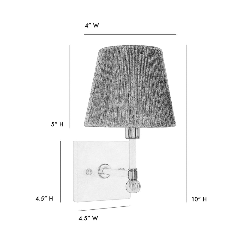 Piper Sconce - Noir