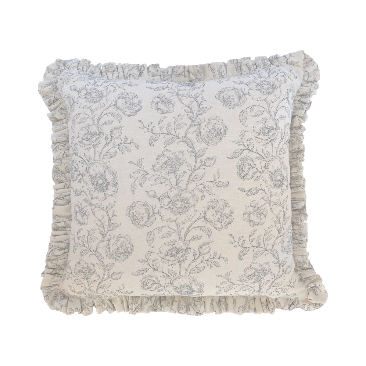 Ruffled Mabel Pillow Cover - French Blue - 22 x 22