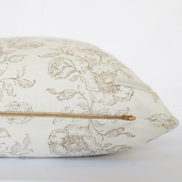 Mabel Pillow Cover - Birch - 22" x 22"
