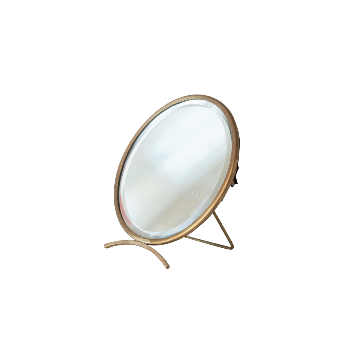 Rosewood Antique Brass Mirror