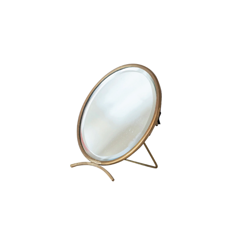 Rosewood Antique Brass Mirror