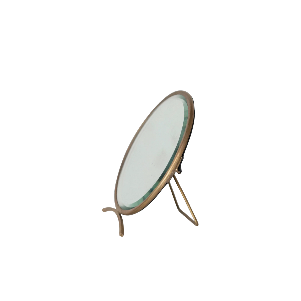 Rosewood Antique Brass Mirror